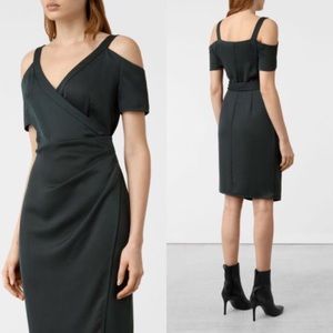 🆕 ALL SAINTS OIL BLACK WRAP AROUND CADIE D…